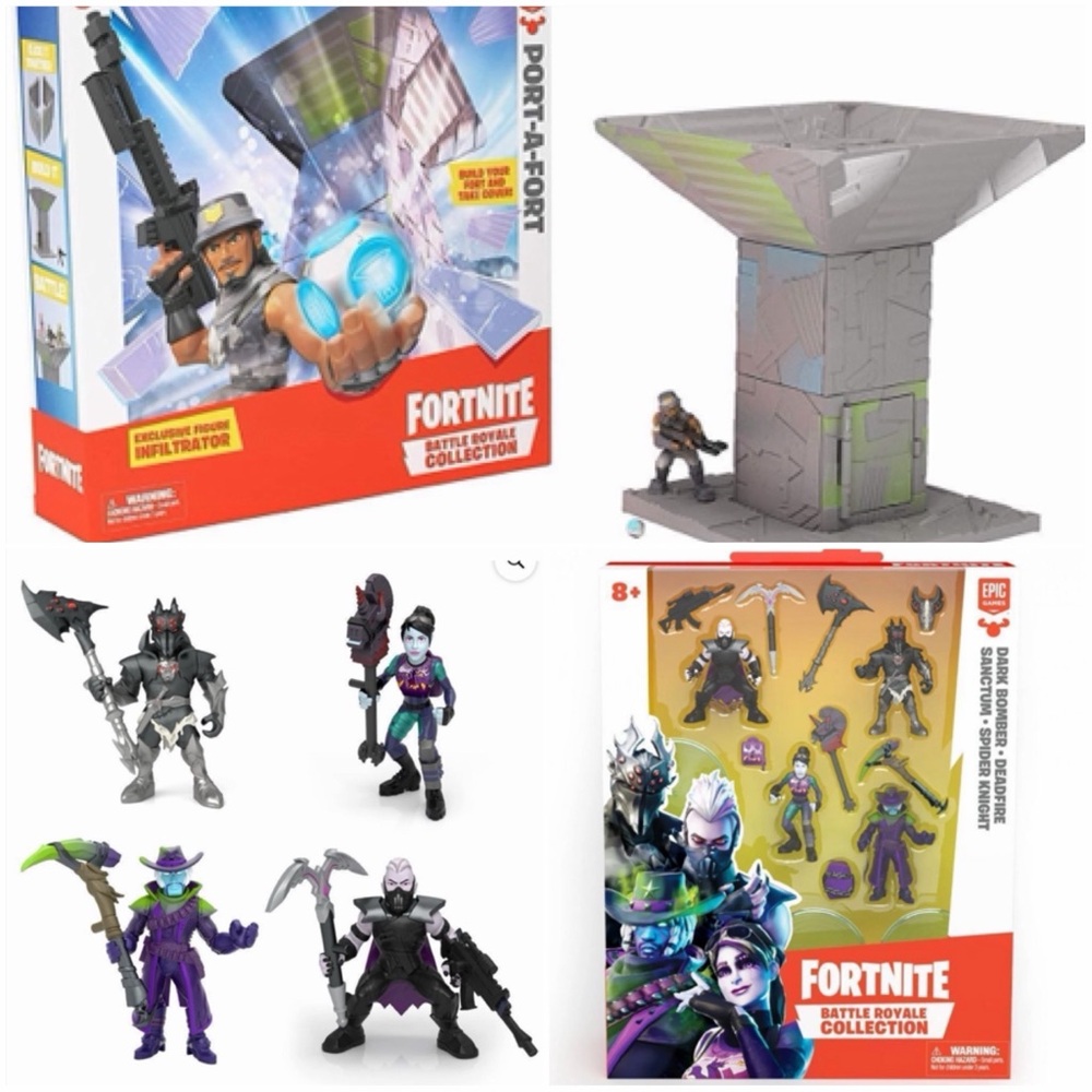 NIB Fortnite Bundle Battle Royale Collection Playset Port-a-Fort Action Figures